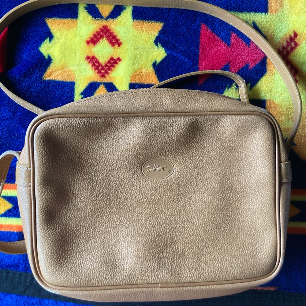 Longchamp Beige/Tan Crossbody Bag